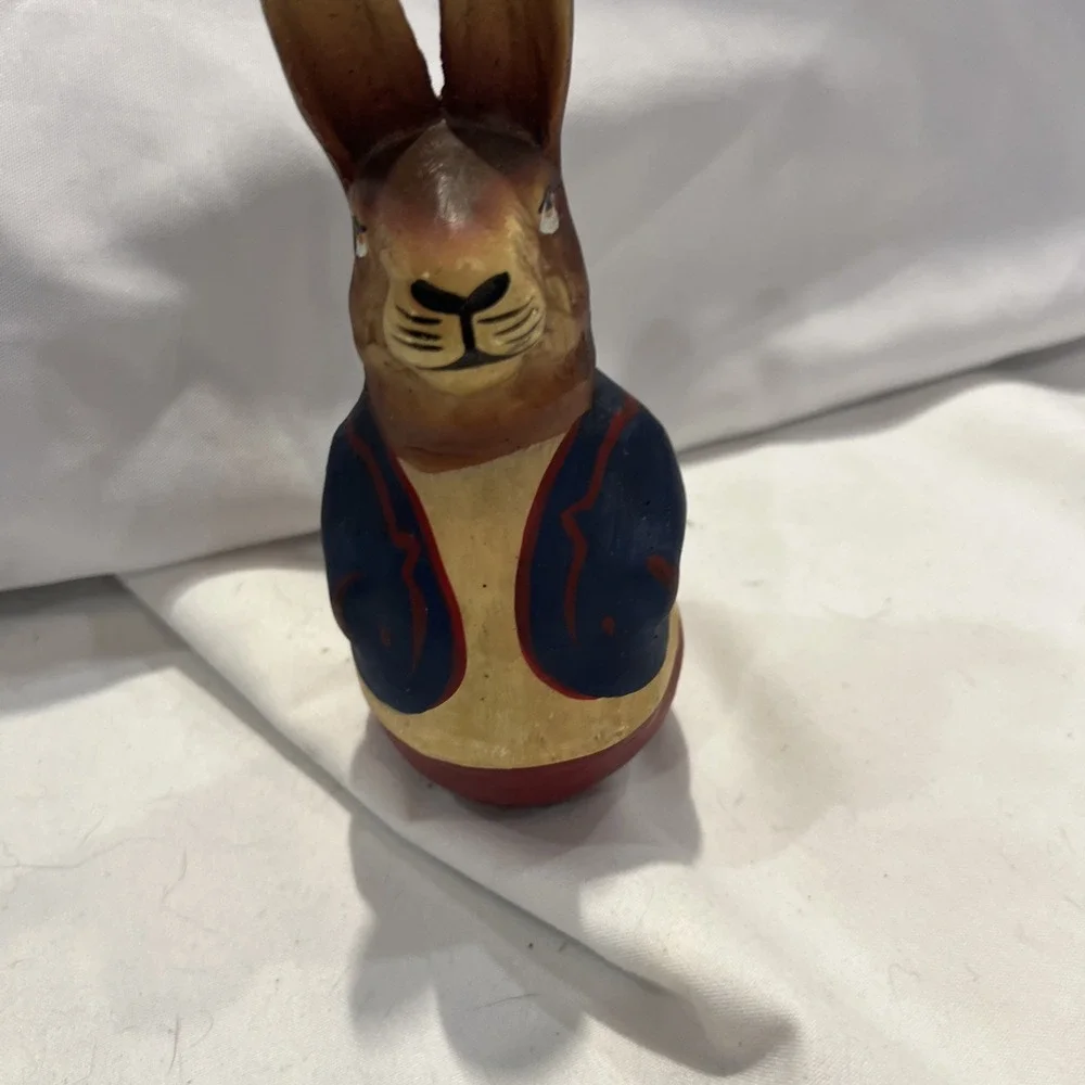 VINTAGE ROLY POLY PAPER MACHE 6.75